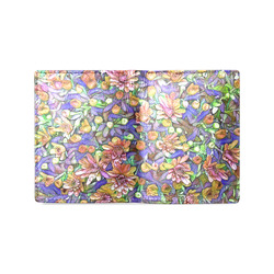 lovely floral 31B Men's Leather Wallet (Model 1612)