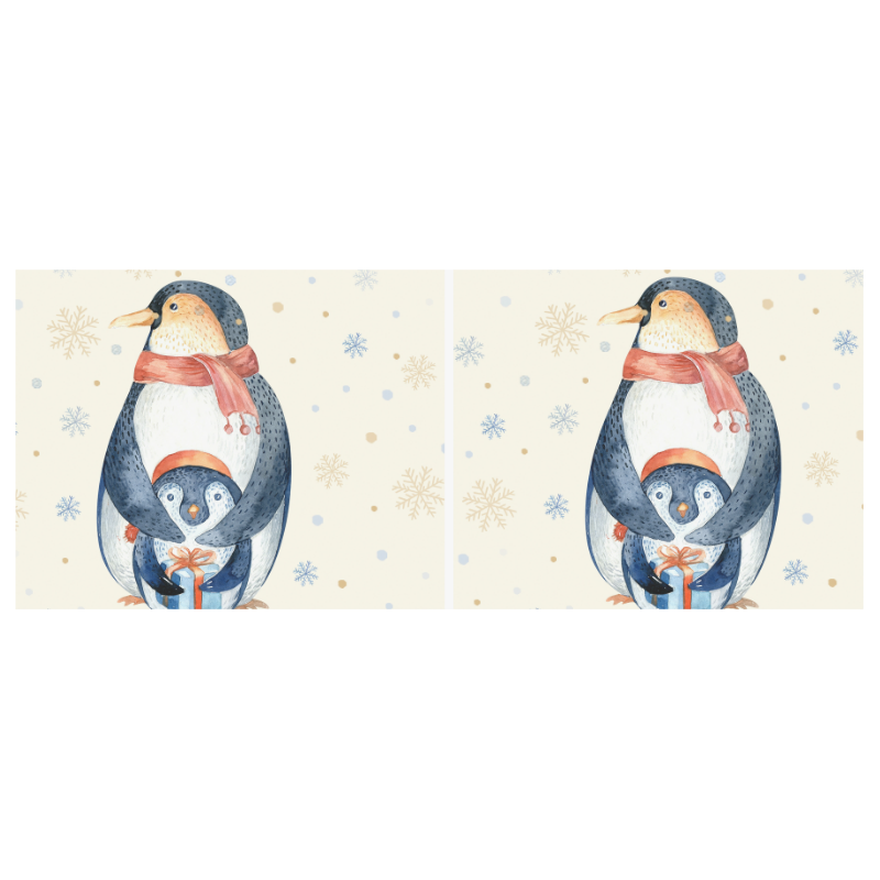 cute penguin, christmas Custom Morphing Mug