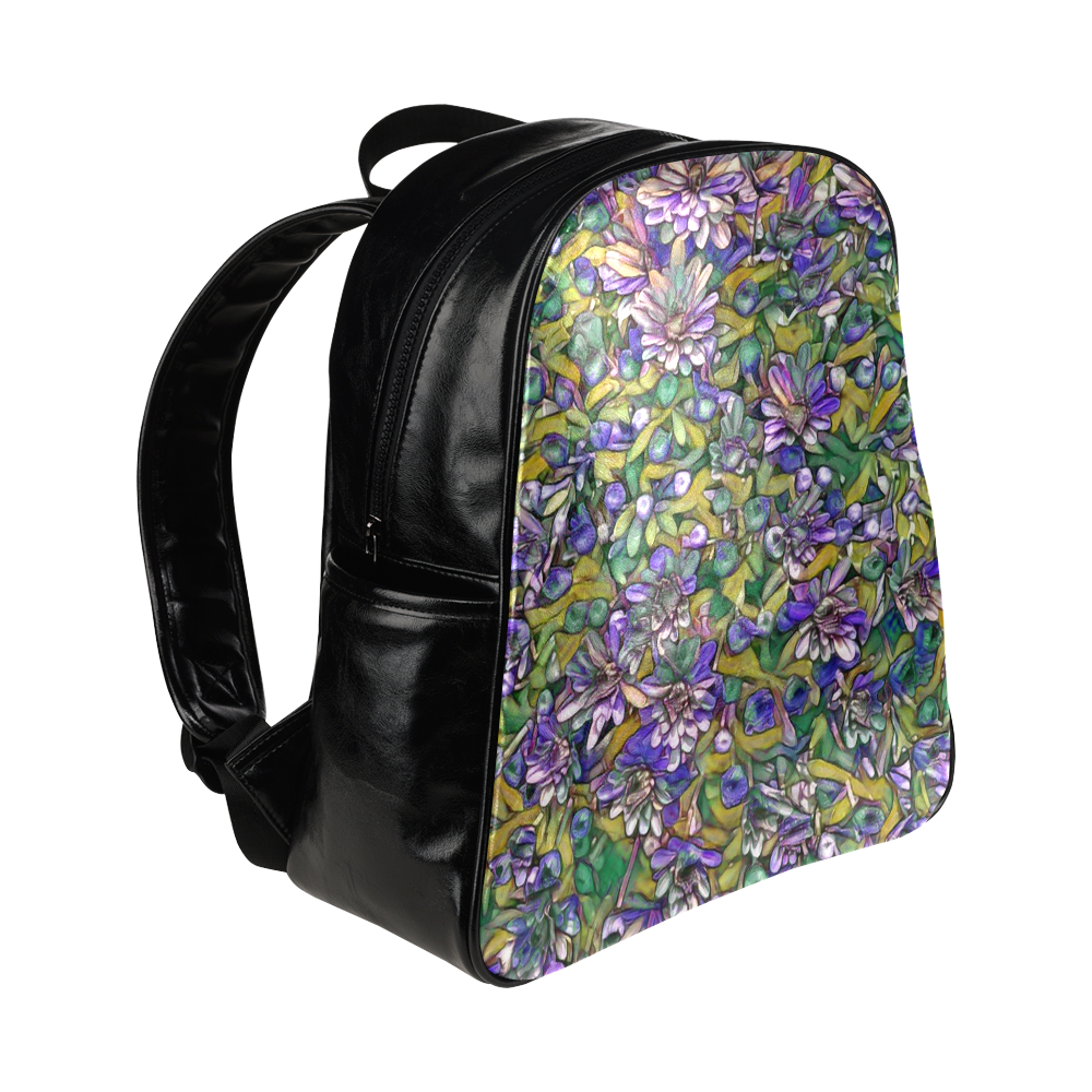 lovely floral 31C Multi-Pockets Backpack (Model 1636)