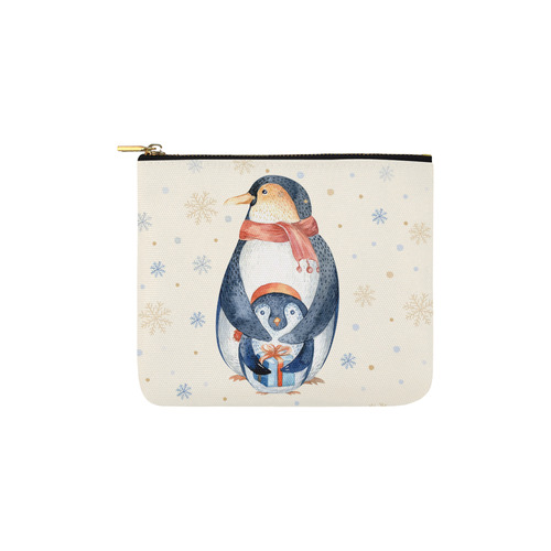 cute penguin, christmas Carry-All Pouch 6''x5''