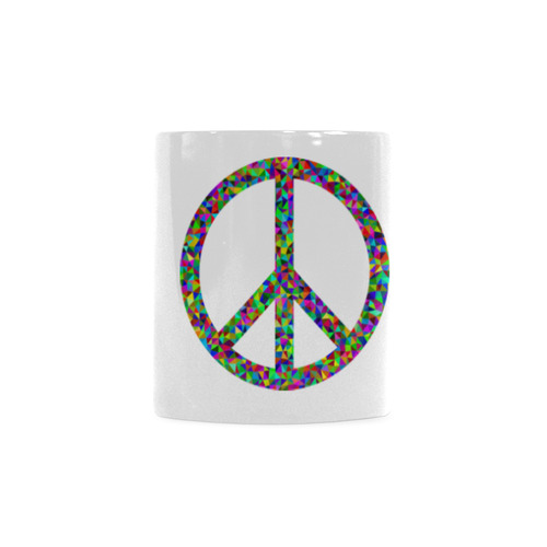 Abstract Triangles Peace Sign White Mug(11OZ)