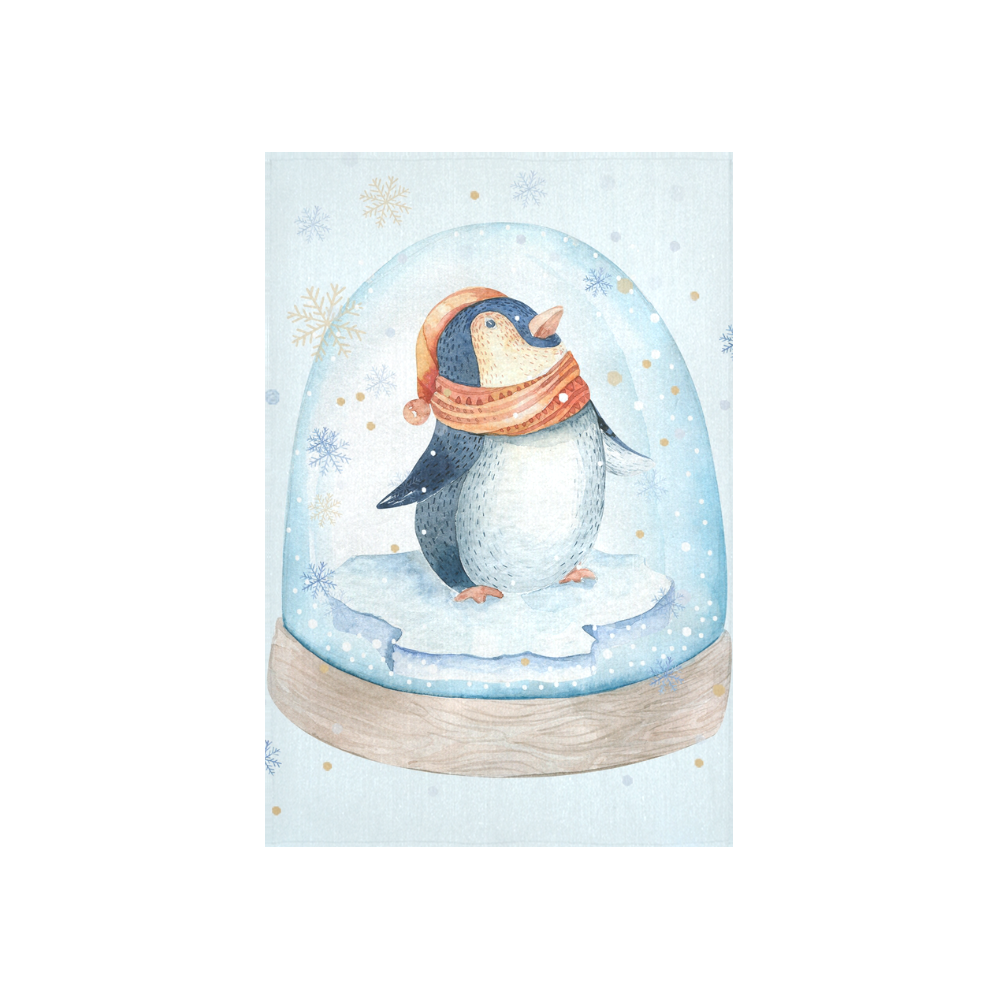 cute penguin, christmas Cotton Linen Wall Tapestry 40"x 60"