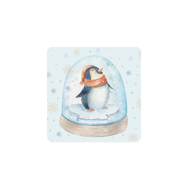 cute penguin, christmas Square Coaster