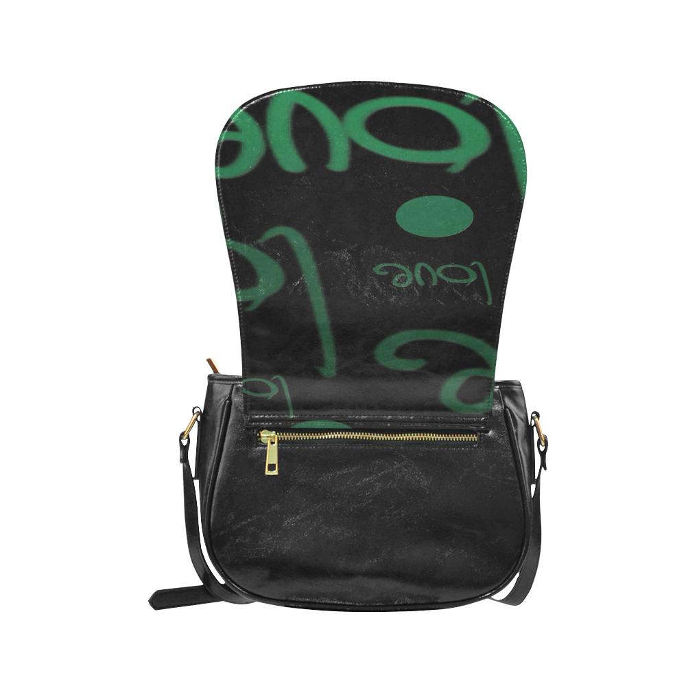Green Love Classic Saddle Bag/Large (Model 1648)