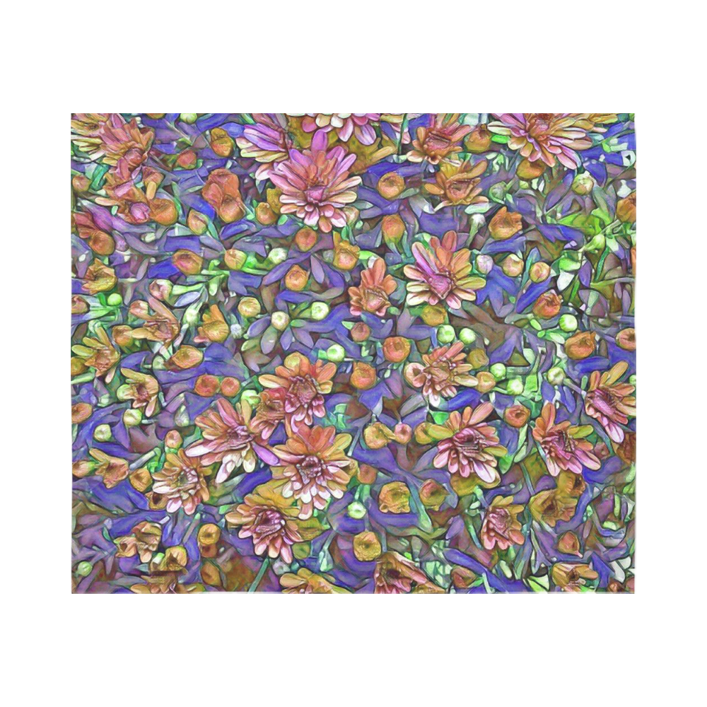 lovely floral 31B Cotton Linen Wall Tapestry 60"x 51"