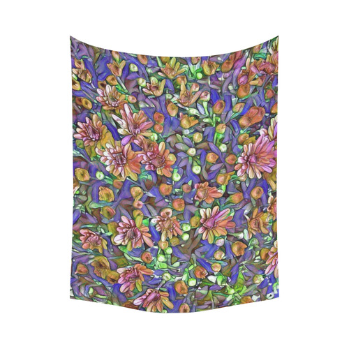 lovely floral 31B Cotton Linen Wall Tapestry 80"x 60"