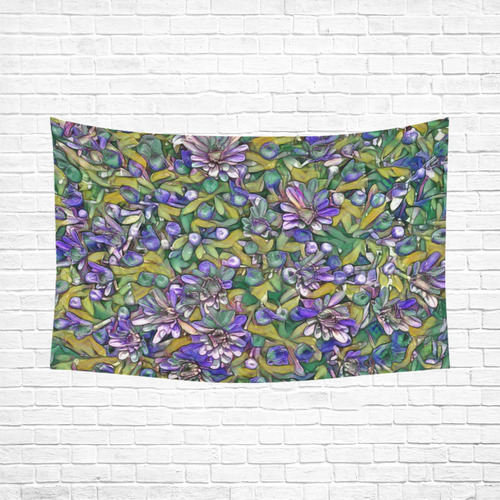 lovely floral 31C Cotton Linen Wall Tapestry 90"x 60"