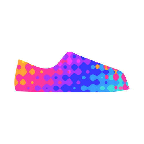 Totally Trippy Hippy Rainbow Aquila Microfiber Leather Women's Shoes/Large Size (Model 031)