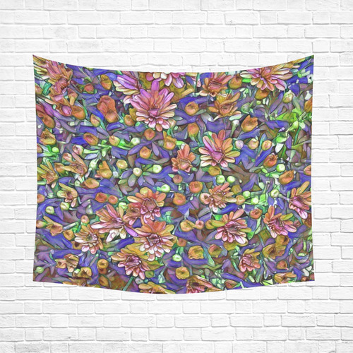 lovely floral 31B Cotton Linen Wall Tapestry 60"x 51"