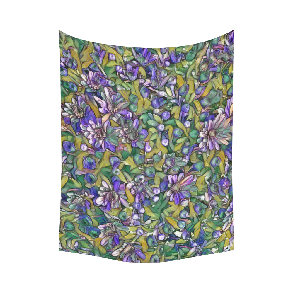 lovely floral 31C Cotton Linen Wall Tapestry 80"x 60"