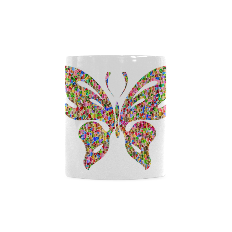 Abstract Mosaic Butterfly White Mug(11OZ)