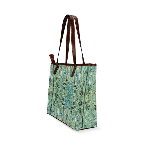 Beautiful Marbling Art Folklore Shoulder Tote Bag (Model 1646)