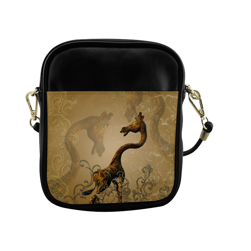 Little frightened giraffe Sling Bag (Model 1627)