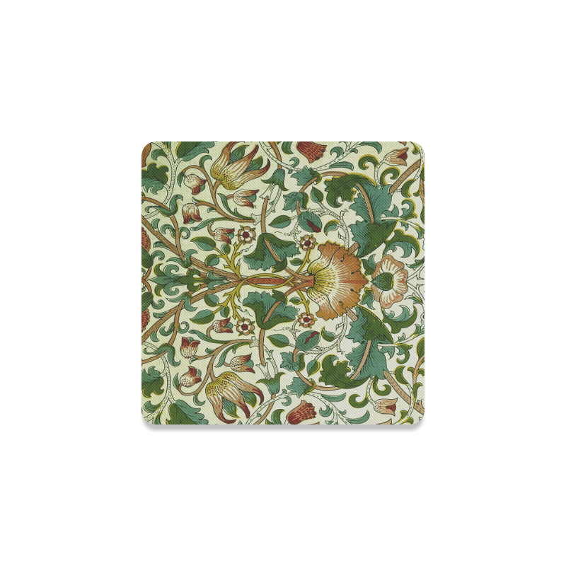 William Morris Floral Vine Wallpaper Square Coaster
