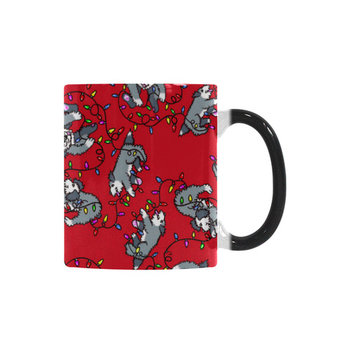 Sheepies in lights red Custom Morphing Mug