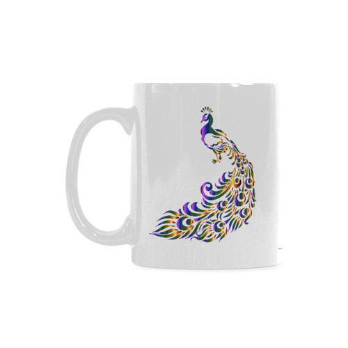Abstract Rainbow Peacock White Mug(11OZ)