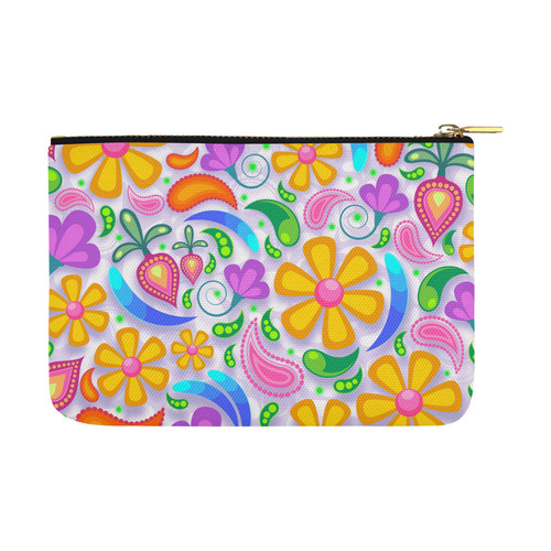 Funny Colorful Flowers Carry-All Pouch 12.5''x8.5''