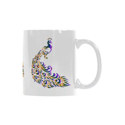 Abstract Rainbow Peacock White Mug(11OZ)