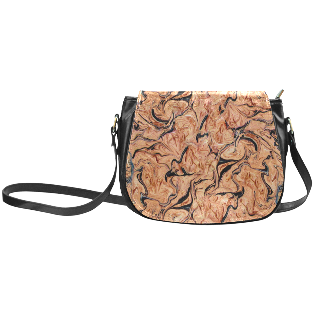 Marbling Pattern Classic Saddle Bag/Small (Model 1648)
