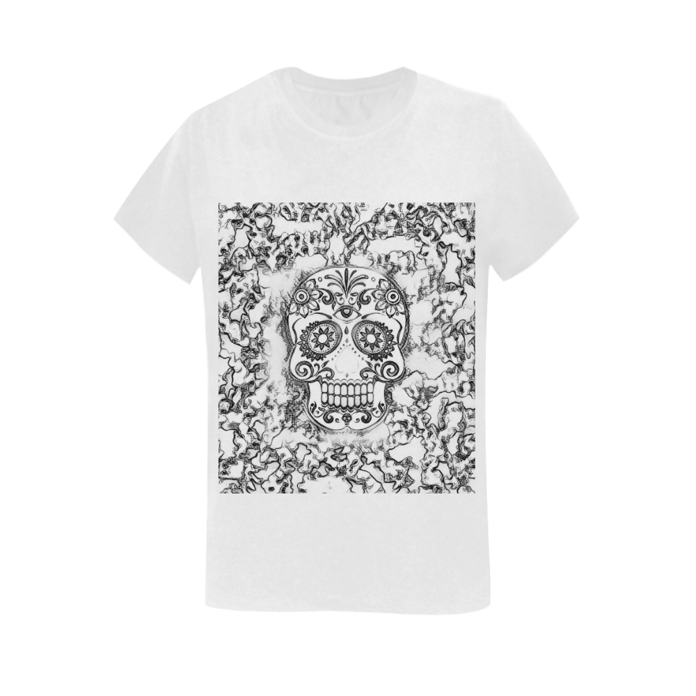 skull 1116 Women's T-Shirt in USA Size (Two Sides Printing)