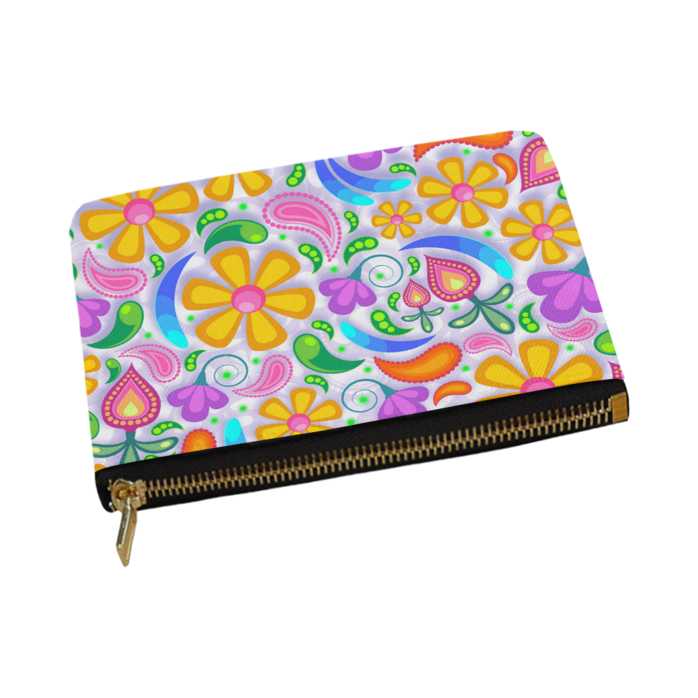 Funny Colorful Flowers Carry-All Pouch 12.5''x8.5''