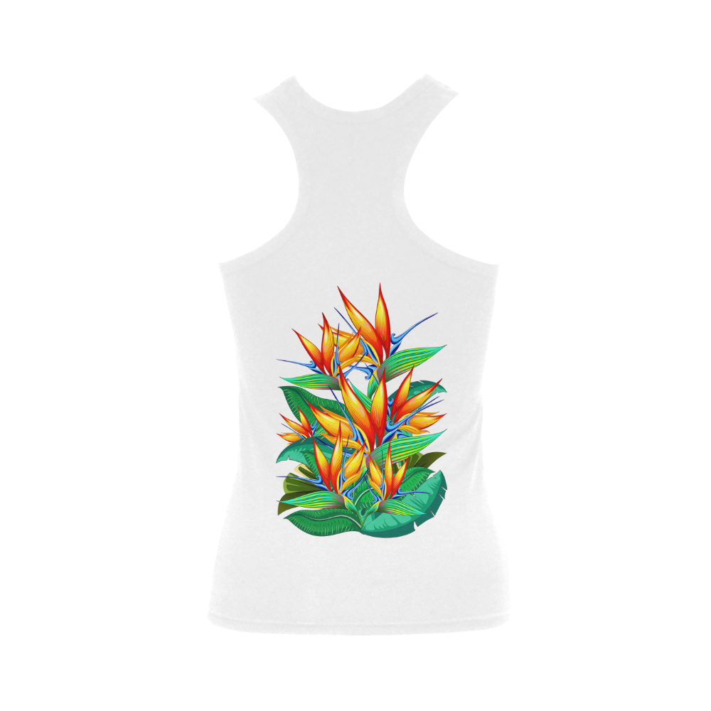 Bird of Paradise Flower Exotic Nature Women's Shoulder-Free Tank Top (Model T35)