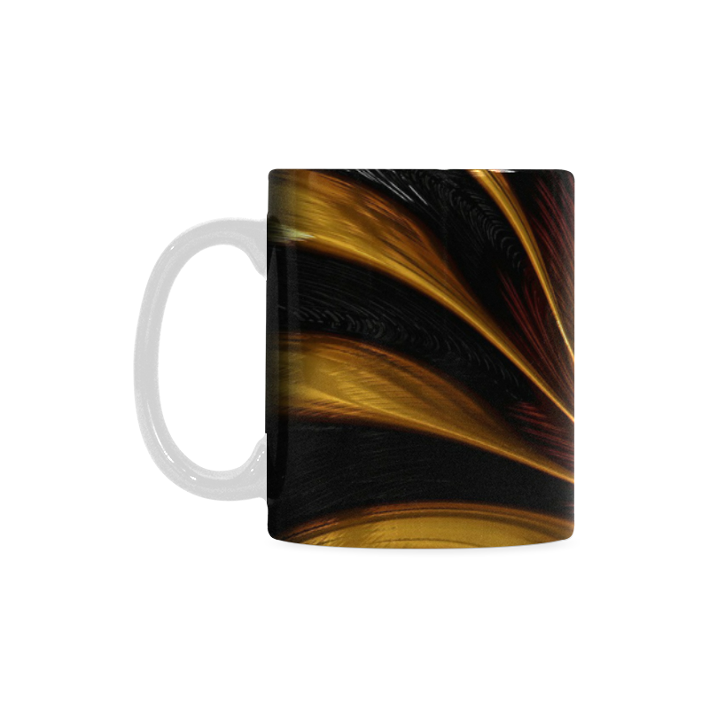Black Gold Copper Shell White Mug(11OZ)