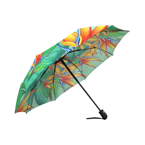 Bird of Paradise Flower Exotic Nature Auto-Foldable Umbrella (Model U04)