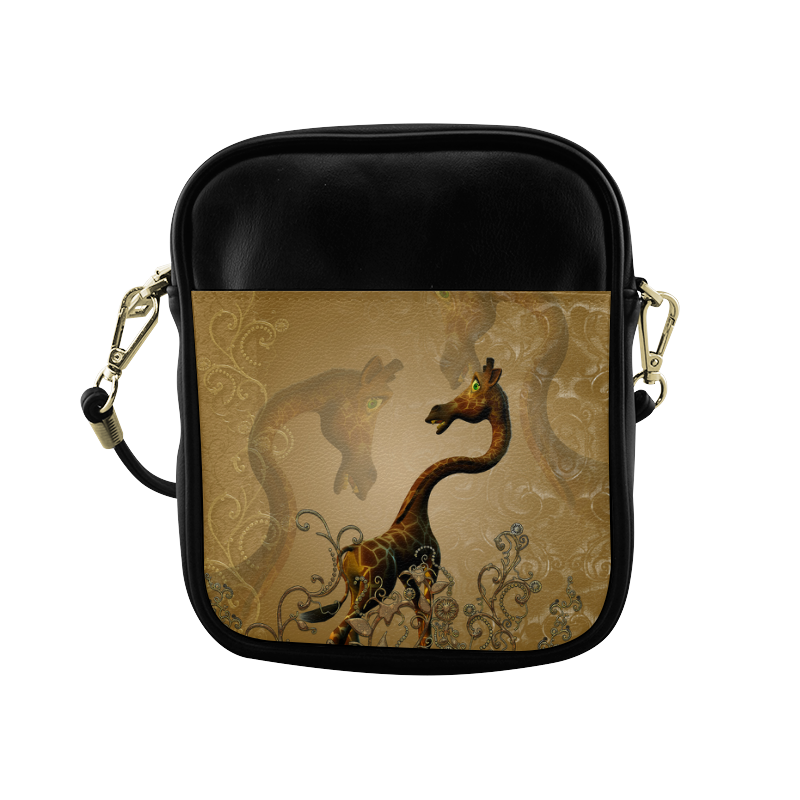 Little frightened giraffe Sling Bag (Model 1627)