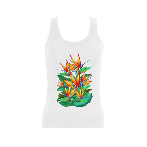 Bird of Paradise Flower Exotic Nature Women's Shoulder-Free Tank Top (Model T35)