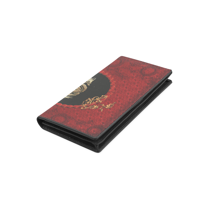 The chinese dragon Women's Leather Wallet (Model 1611)