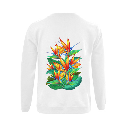 Bird of Paradise Flower Exotic Nature Gildan Crewneck Sweatshirt(NEW) (Model H01)