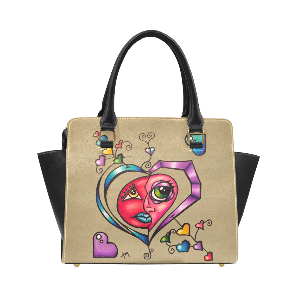 Joy Michelle - HeartFace Classic Shoulder Handbag (Model 1653)