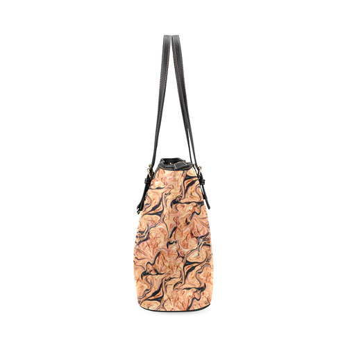 Marbling Pattern Leather Tote Bag/Small (Model 1640)