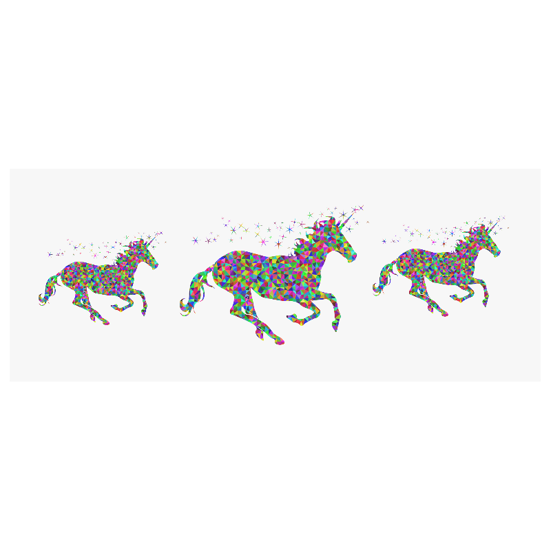 Abstract Triangle Unicorn Sparkles White Mug(11OZ)