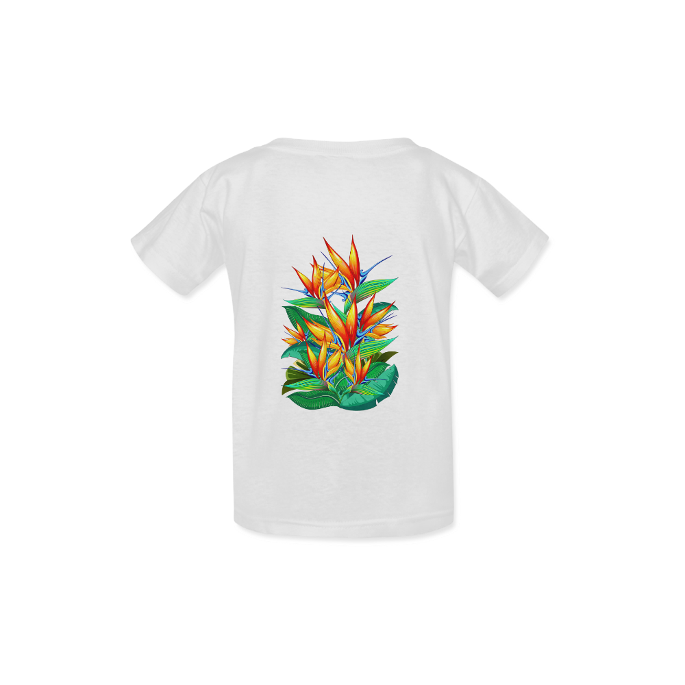 Bird of Paradise Flower Exotic Nature Kid's  Classic T-shirt (Model T22)