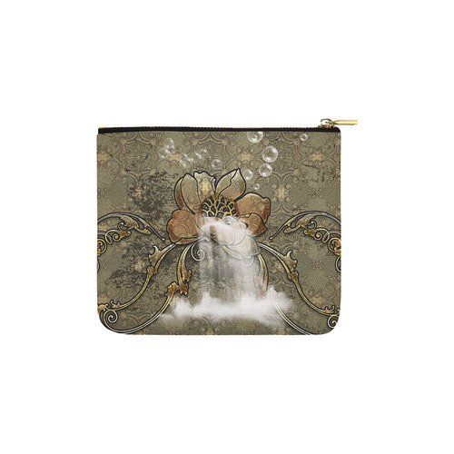 Noble flower design Carry-All Pouch 6''x5''
