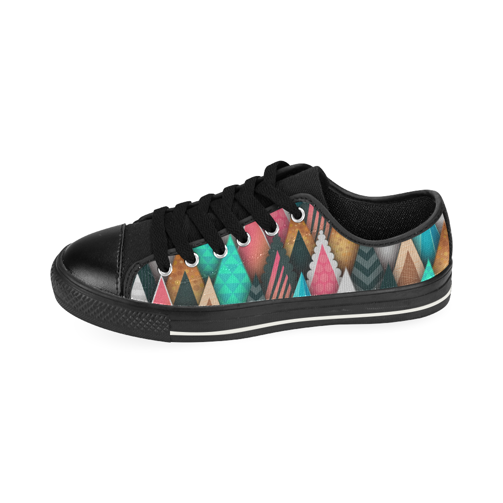 Crazy Abstract Design Canvas Women's Shoes/Large Size (Model 018)