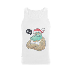 Hipster Santa Claus, Christmas Men's Shoulder-Free Tank Top (Model T33)