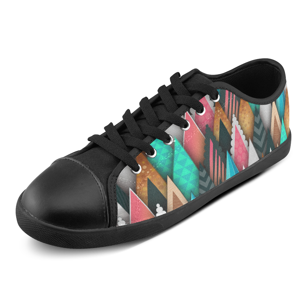Crazy Abstract Design Canvas Shoes for Women/Large Size (Model 016)