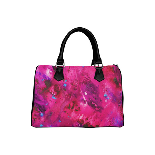 Pink abstract Boston Handbag (Model 1621)