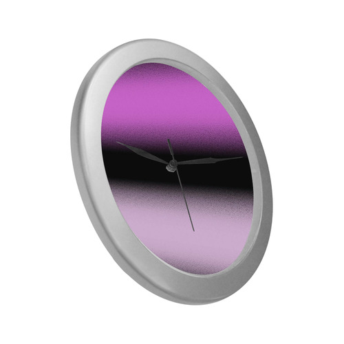 Night Pink Silver Color Wall Clock