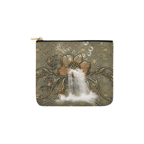Noble flower design Carry-All Pouch 6''x5''