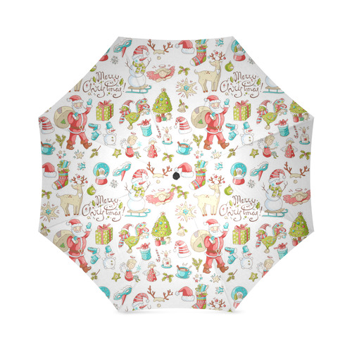 christmas doodles Foldable Umbrella (Model U01)