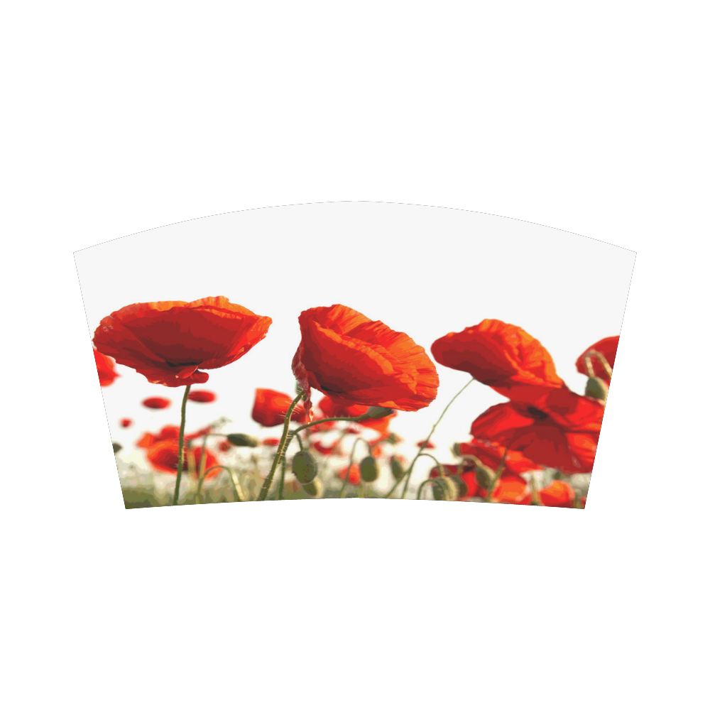Red Poppies Bandeau Top