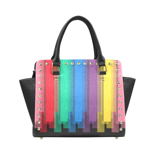 Colorful statement Rivet Shoulder Handbag (Model 1645)