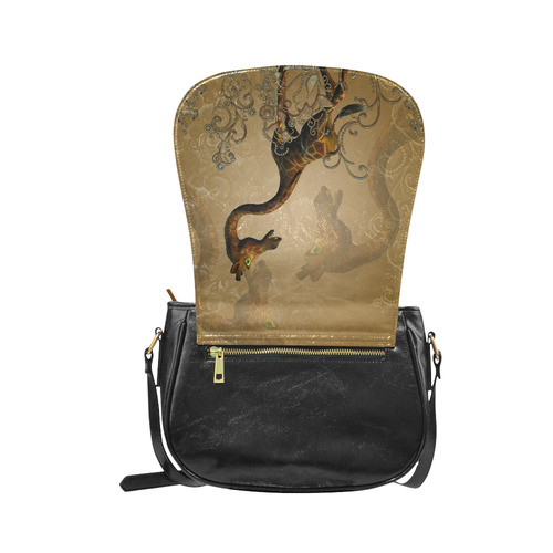 Little frightened giraffe Classic Saddle Bag/Large (Model 1648)