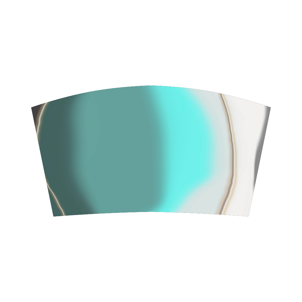 Turquoise Abstract Bandeau Top