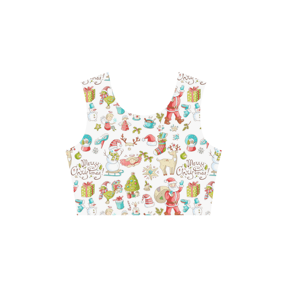 christmas doodles Elbow Sleeve Ice Skater Dress (D20)