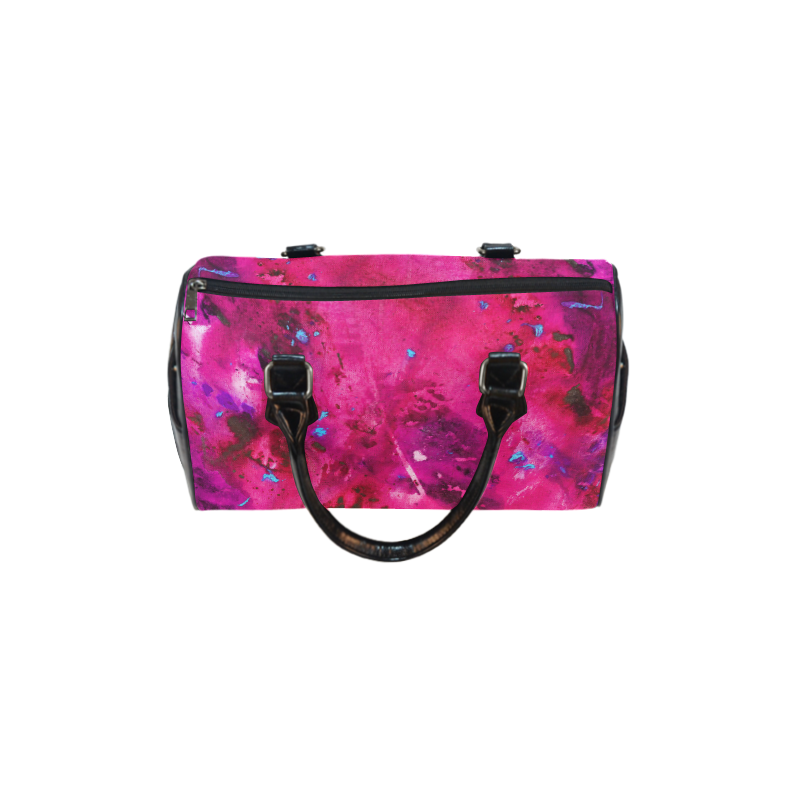 Pink abstract Boston Handbag (Model 1621)